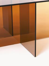 Glazen salontafel Anouk, Glas, Bruin, transparant, B 102 x D 63 cm