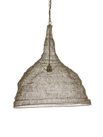 Grote hanglamp Amish met antieke afwerking, Lampenkap: metaal, Baldakijn: metaal, Goudkleurig met antieke afwerking, Ø 62 x H 64 cm