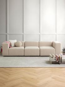 Modulares Bouclé-Sofa Lena (4-Sitzer), Bezug: Bouclé (93 % Polyester, 6, Gestell: Kiefernholz, Schichtholz,, Bouclé Hellbeige, B 284 x T 106 cm