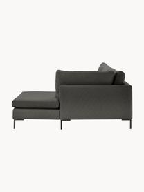 Sofa narożna Luna, Tapicerka: 100% poliester z certyfik, Stelaż: lite drewno bukowe, sklej, Nogi: metal galwanizowany, Antracytowa tkanina, S 280 x G 184 cm, lewostronna