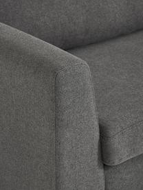 Ecksofa Luna, Bezug: 100 % Polyester Der strap, Gestell: Massives Buchenholz, Schi, Füße: Metall, galvanisiert Das , Webstoff Anthrazit, B 280 x T 184 cm, Eckteil links