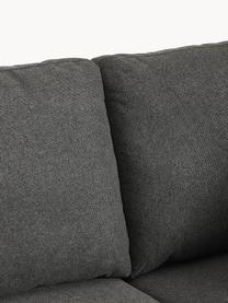 Ecksofa Luna, Bezug: 100 % Polyester Der strap, Gestell: Massives Buchenholz, Schi, Füße: Metall, galvanisiert Das , Webstoff Anthrazit, B 280 x T 184 cm, Eckteil links