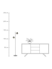 Dimmbare LED-Leselampe Skanska mit Touch-Funktion, Lampenschirm: Metall, Lampenfuß: Metall, Chrom, satiniert, 32 x 141 cm