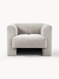 Fauteuil Bobi, Bekleding: 88% polyester, 12% nylon , Frame: massief grenenhout (FSC-g, Geweven stof lichtgrijs, B 100 x D 82 cm