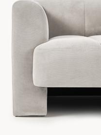 Fauteuil Bobi, Bekleding: 88% polyester, 12% nylon , Frame: massief grenenhout Dit pr, Geweven stof lichtgrijs, B 100 x D 82 cm