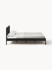 Cama de metal Sanna, Metal con pintura en polvo, Negro, An 140 x L 200 cm