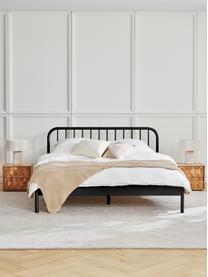Łóżko z metalu Sanna, Metal malowany proszkowo, Czarny, S 140 x D 200 cm