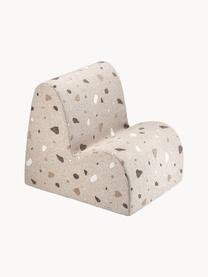 Fauteuil en bouclette pour enfants fait main Cloud, Bouclette beige, aspect terrazzo, larg. 50 x haut. 60 cm