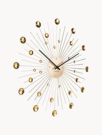 Reloj de pared Sunburst, Metal recubierto, Dorado, Ø 50 x F 4 cm