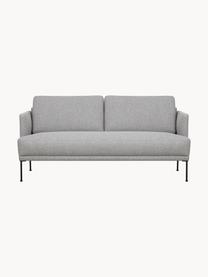 Sofa Fluente (2-Sitzer), Bezug: 80% Polyester, 20% Ramie , Gestell: Massives Kiefernholz, FSC, Webstoff Hellgrau, B 166 x T 85 cm