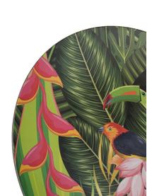 Platzteller Tropical Bird, 2 Stück, Polypropylen, mit Papier beschichtet, Grüntöne, Rosa, Lila, Orange, Schwarz, Ø 33 cm