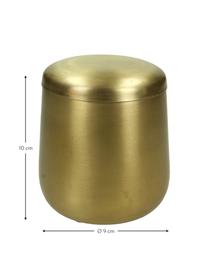 Kerze Amber, Behälter: Metall, beschichtet, Messingfarben, Ø 9 x H 10 cm