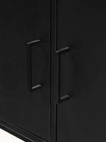 Lowboard Lyle aus massivem Mangoholz mit Türen, Korpus: Massives Mangoholz, lacki, Schwarz, B 180 x H 60 cm