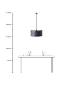 Pendelleuchte Galance in Schwarz, Lampenschirm: Stoff, Baldachin: Kunststoff, Schwarz, Ø 50 x H 25 cm