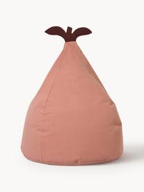 Pouf sacco in cotone organico Pear Bear, Rivestimento: 100% cotone organico, cer, Rosa antico, prugna, Larg. 55 x Alt. 85 cm