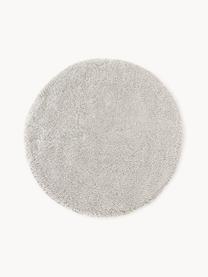 Flauschiger runder Hochflor-Teppich Leighton, Flor: Mikrofaser (100% Polyeste, Hellgrau, Ø 120 cm (Größe S)