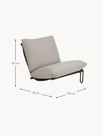 Modul pre modulárnu stoličku s kovovým rámom Blixt, Hnedosivá, čierna, Š 103 x H 78 cm