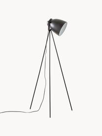 Petit lampadaire trépied industriel Studio, Noir, mat, larg. 58 x haut. 130 cm