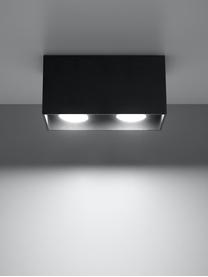 Faretti da soffitto nero Geo, Lampada: alluminio, Nero, Larg. 20 x Alt. 10 cm