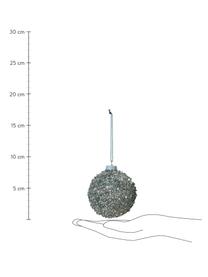 Komplet bombek Glitter, 3 elem., Odcienie srebrnego, Ø 8 cm