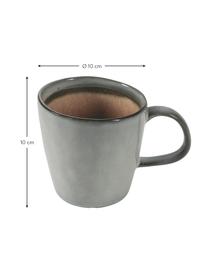 Tasse à café Bahamas, 6 élém., Grès cérame, Gris, multicolore, Ø 10 x haut. 10 cm