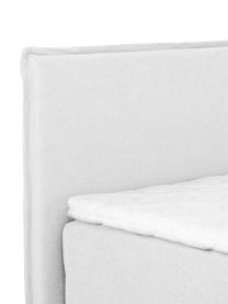 Letto boxspring premium Violet, Materasso: a molle insacchettate a 7, Piedini: legno di faggio massiccio, Grigio chiaro, 200 x 200