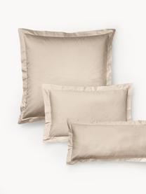 Baumwollsatin-Kopfkissenbezug Premium, Webart: Satin Fadendichte 400 TC,, Beige, B 40 x L 80 cm