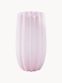 Ručne fúkaná sklenená váza Melon, V 38 cm, Fúkané sklo, Svetloružová, Ø 21 x V 38 cm