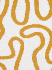 Pletený oboustranný pléd s abstraktním vzorem Amina, Žlutá/bílá