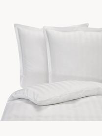 Housse de couette en satin Willa, Blanc, larg. 240 x long. 220 cm