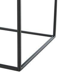 Marmor-Beistelltisch Alys, Tischplatte: Marmor, Gestell: Metall, pulverbeschichtet, Schwarz, marmoriert, B 45 x H 50 cm