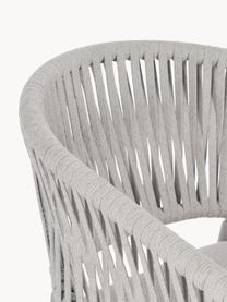 Chaise de jardin à accoudoirs Florencia, Tissu beige clair, gris clair, larg. 57 x prof. 60 cm