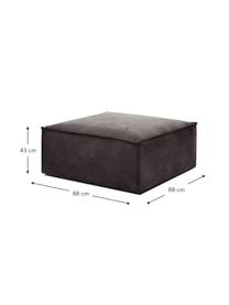 Sofa-Hocker Lennon aus recyceltem Leder, Bezug: Recyceltes Leder (70 % Le, Gestell: Massives Holz, Sperrholz, Füße: Kunststoff, Leder Taupe, B 88 x T 88 cm
