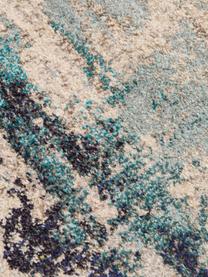 Design Niederflor-Teppich Celestial, Flor: 100 % Polypropylen, Hellbeige, Blautöne, B 200 x L 290 cm (Größe L)