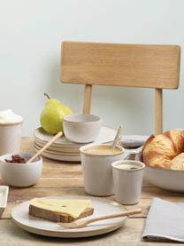 Piatto da colazione in gres biege Saisons 6 pz, Gres, Beige, Ø 21 x Alt. 1 cm