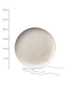 Plato postre de gres Saisons, 6 uds., Gres, Beige, Ø 21 x Al 1 cm