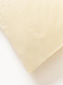 Taie d'oreiller en percale de coton Elsie, Jaune pâle, larg. 50 x long. 70 cm