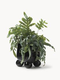 Plantenpot Olea, Keramiek, Zwart, glanzend, Ø 24 x H 26 cm