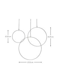 Deko-Anhänger Rumba, 3er-Set, Metall, Silberfarben, Set mit verschiedenen Größen