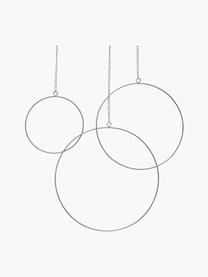 Wandobjekt-Set Rumba, 3 Stück, Metall, Silberfarben, Set mit verschiedenen Größen