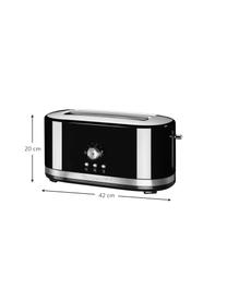 Langschlitz-Toaster KitchenAid, Gehäuse: Aluminiumdruckguss, Edels, Schwarz, 42 x 20 cm