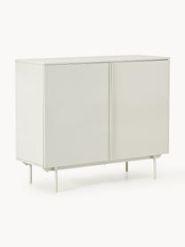 Credenza alta in legno Elona, Beige chiaro, Larg. 100 x Alt. 120 cm