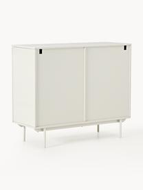 Credenza alta in legno Elona, Beige chiaro, Larg. 100 x Alt. 120 cm