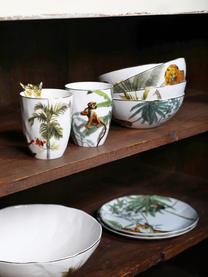 Mugs en porcelaine Animaux, 4 élém., Porcelaine, Multicolore, Ø 8 x haut. 10 cm, 225 ml