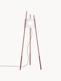 Stmívatelná stojací lampa Tyla, ručně foukaná, Červená, V 165 cm
