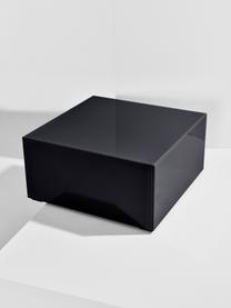 Mesa de centro efecto espejo Pop, Tablero de fibras de densidad media (MDF) con certificado FSC, vidrio tintado, Negro, An 60 x Al 30 cm