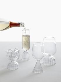 Copas de vino blanco artesanales Tutu, 2 uds., Vidrio de borosilicato, Transparente, Ø 10 x Al 17 cm, 550 ml