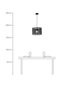 Pendelleuchte Glicine in Schwarz, Lampenschirm: Metall, beschichtet, Baldachin: Metall, beschichtet, Schwarz, Ø 40 x H 28cm