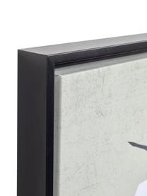 Gerahmter Digitaldruck Bianey, Rahmen: Mitteldichte Holzfaserpla, Bild: Leinwand, Grau, Weiss, Orange, Beige, B 50 x H 70 cm
