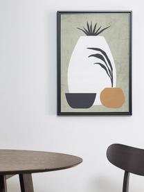Gerahmter Digitaldruck Bianey, Rahmen: Mitteldichte Holzfaserpla, Bild: Leinwand, Grau, Weiß, Orange, Beige, B 50 x H 70 cm